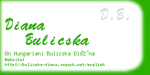 diana bulicska business card